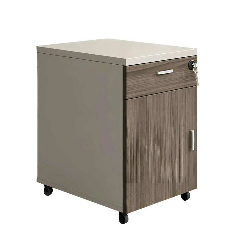 Hộc Tủ Phụ 2 Ngăn Nâu Pha Màu Kem - TP32