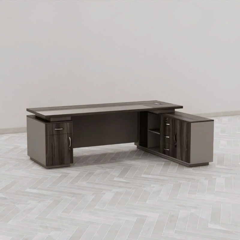 Bàn Giám Đốc Góc L Phối Màu Hiện Đại - BGĐ114