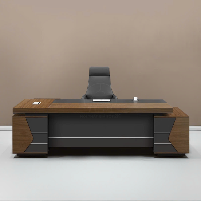 Bàn Giám Đốc Gỗ MDF Tạo Khối Tam Giác Hiện Đại - BGĐ141